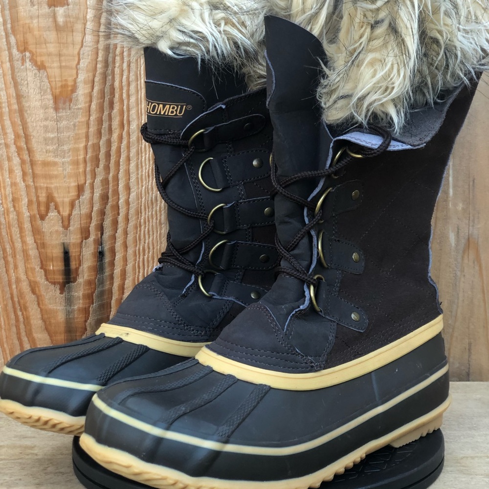 Khombu Izzie Women's Suede Winter Duck Boots Fur Wool Lined Size 9 BW1646 - Picture 7 of 12